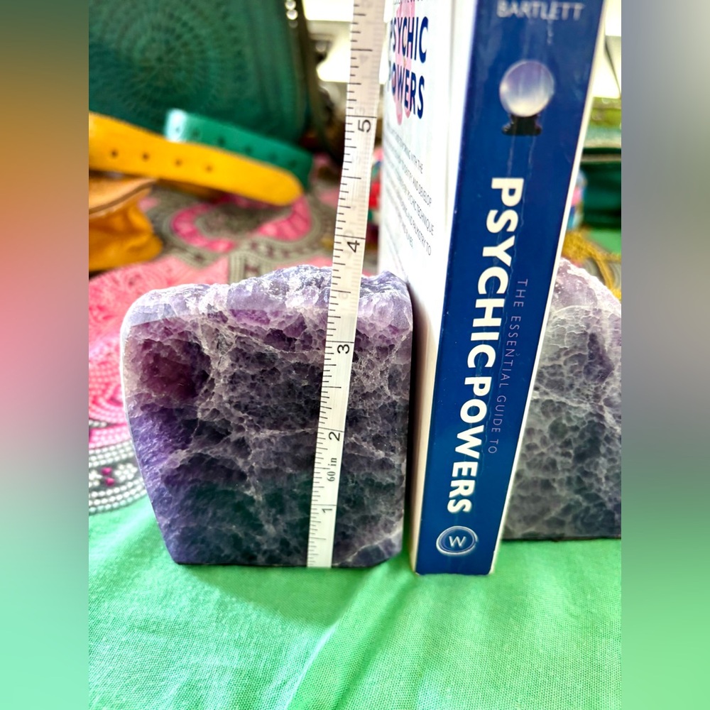 Purple Fluorite bookends || Double sided - Picture 9 of 9